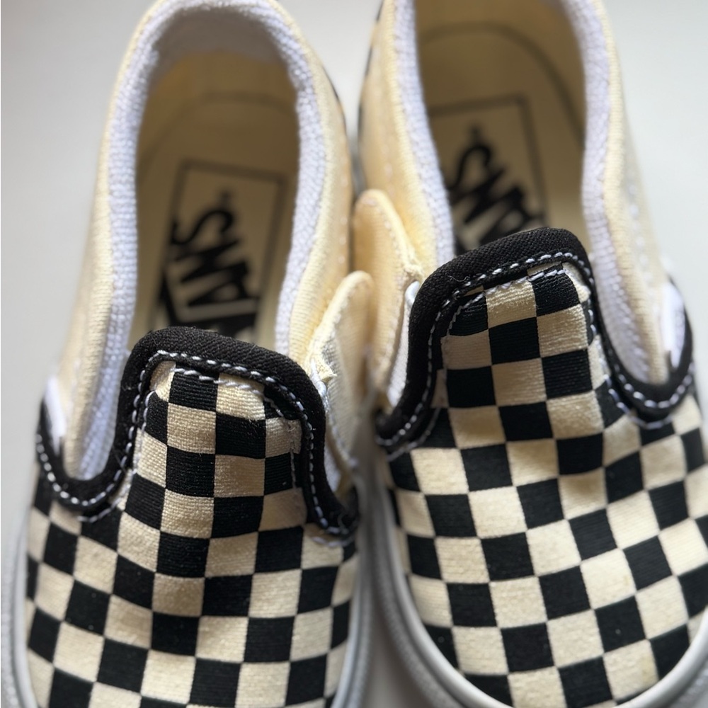 Vans Black/white Checkerboard Slip-Ons 5.5 toddler - Picture 3 of 5